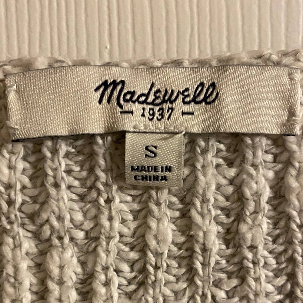 Madewell Cream Ribbed Sweater - Picture 2 of 2